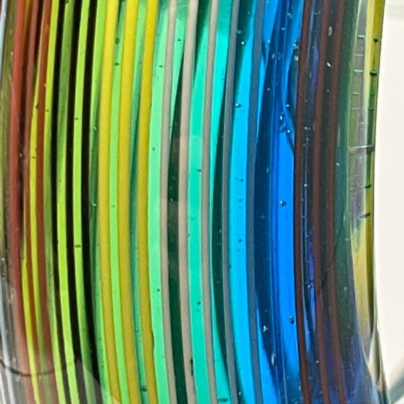 Art Glass Swirl Sculpture 9"‎ Tall Rainbow - Picture 2 of 15